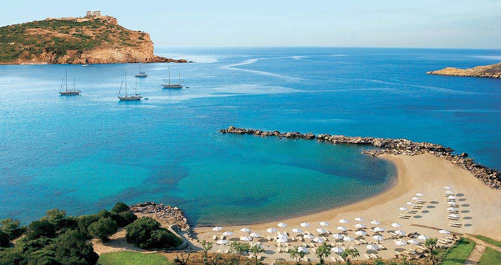 Fondeadero en el Cabo Sounion, frente al templo de Poseidon